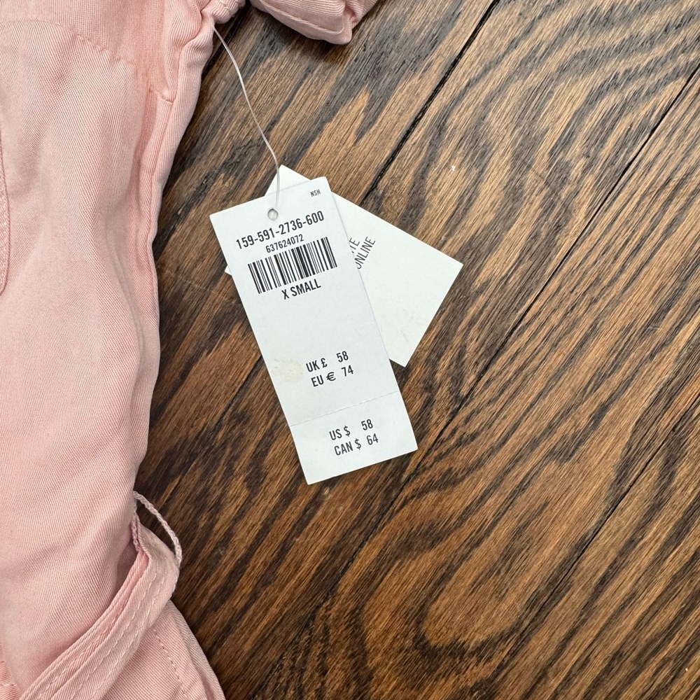 Abercrombie & Fitch Super cute pastel button up dress with tie waist NWT Size XS - Picture 3 of 5